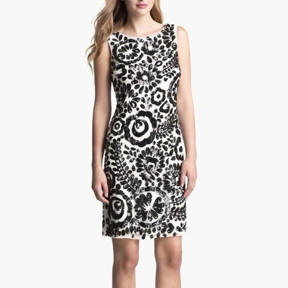 Aidan Mattox Pisarro Nights Sequin Sheath Dress Size 0 NWT